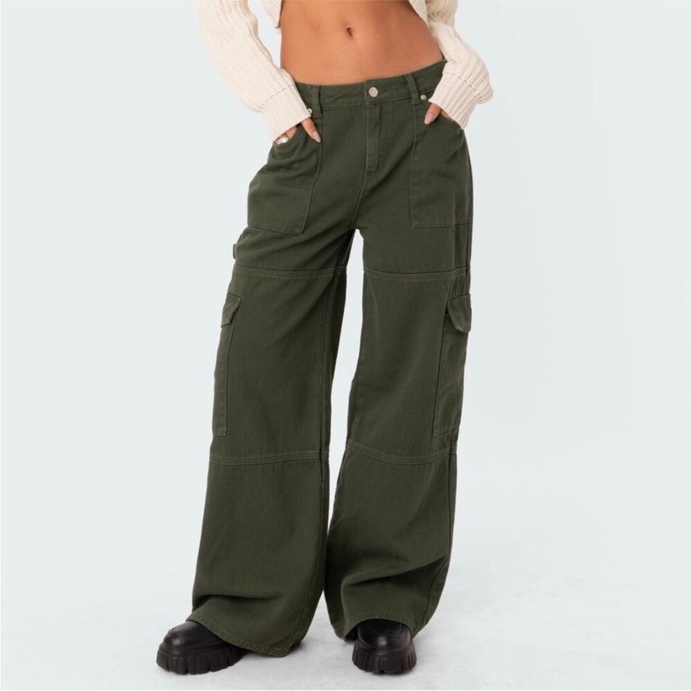 Edikted  baggy cargo wide leg jeans